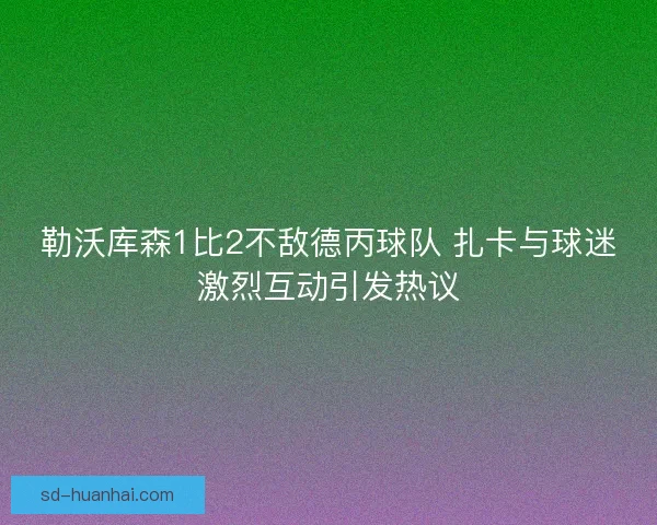 勒沃库森1比2不敌德丙球队 扎卡与球迷激烈互动引发热议